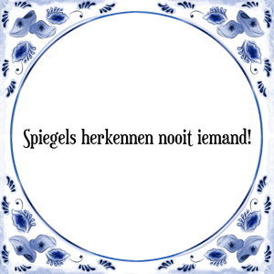 Spreuk Spiegels herkennen nooit iemand!