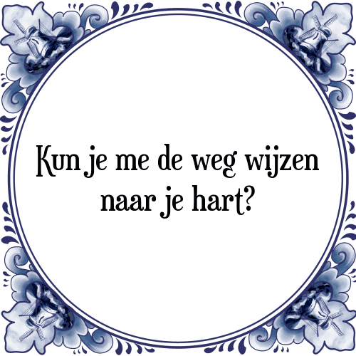 Kun je me de weg wijzen naar je hart? - Tegeltje met Spreuk