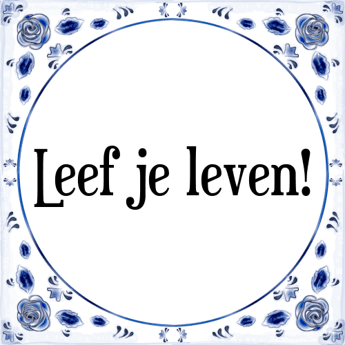 Leef je leven! - Tegeltje met Spreuk