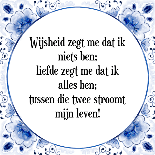 Verwonderend Wijsheid zegt - Tegel + Spreuk | TegelSpreuken.nl EM-38