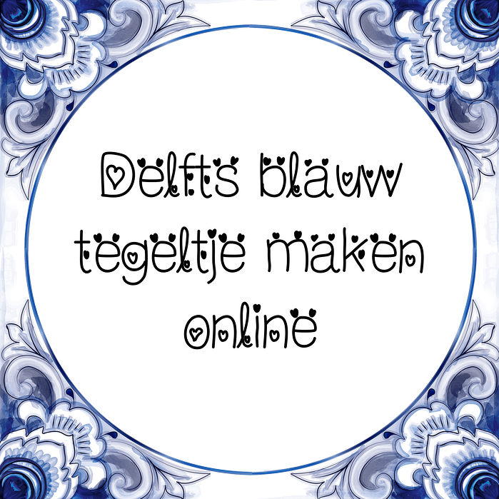 Delfts blauw tegeltje maken online
