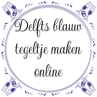 Delfts blauw tegeltje maken online