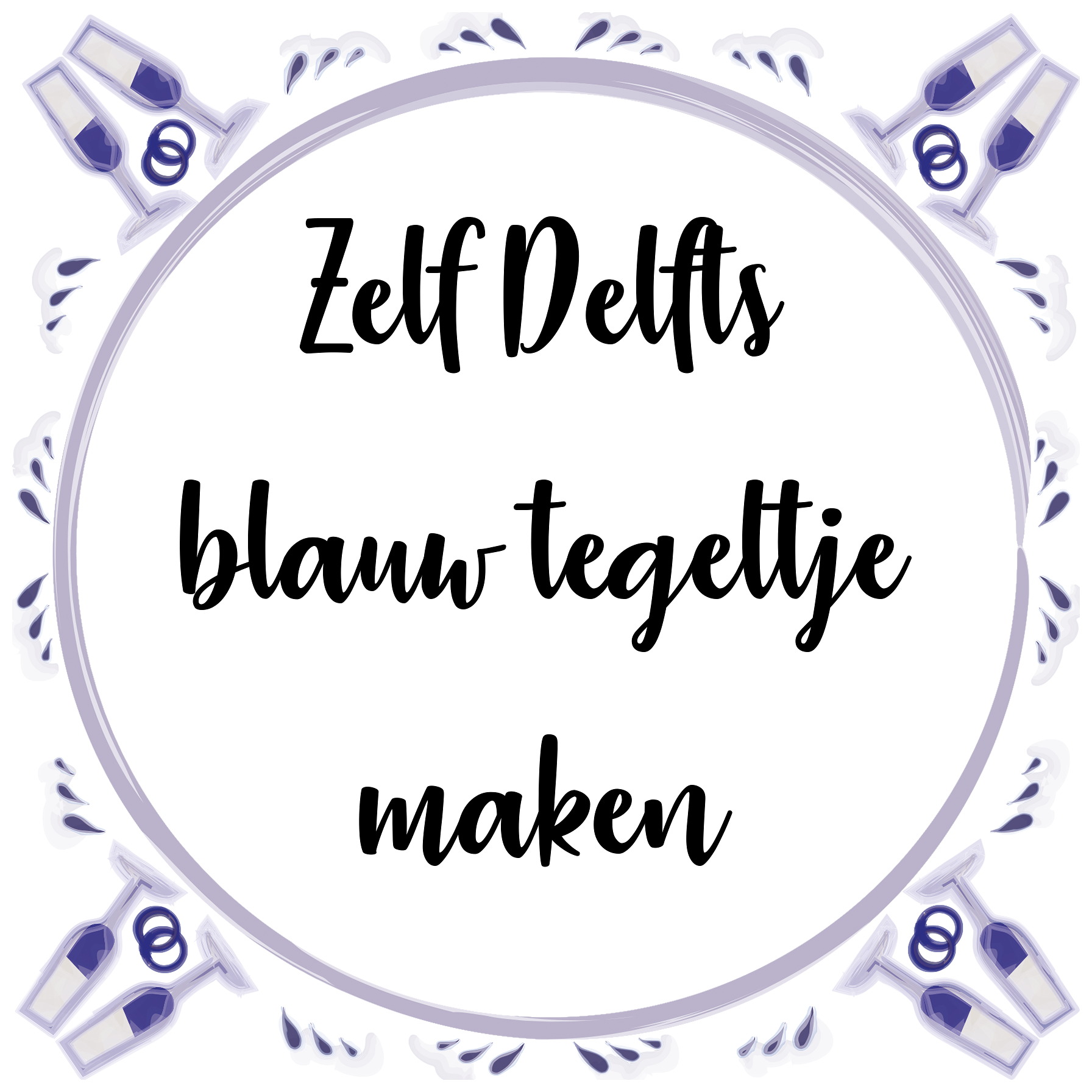 Zelf Delfts blauw tegeltje maken