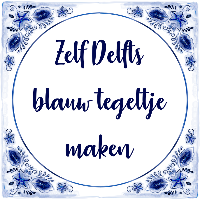 Zelf Delfts blauw tegeltje maken