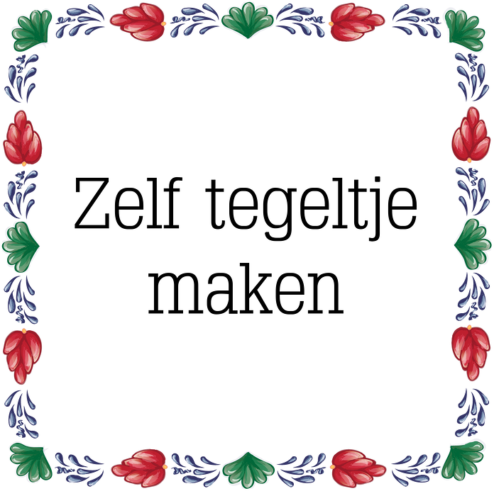 Zelf tegeltje maken